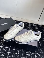 Chanel Sneakers Taurillon Suede & Patent Calfskin White - 2
