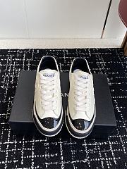 Chanel Sneakers Taurillon Suede & Patent Calfskin Black White - 5