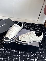 Chanel Sneakers Taurillon Suede & Patent Calfskin Black White - 4