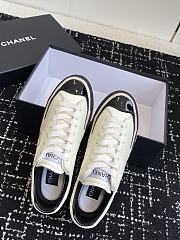 Chanel Sneakers Taurillon Suede & Patent Calfskin Black White - 3