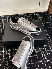 Chanel Sneakers Taurillon Suede & Patent Calfskin Black Silver - 4