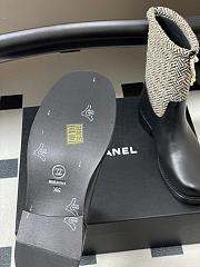 Chanel Tweed & Leather Short Boots With Pearls  - 3