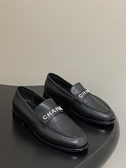 Chanel Calfskin Loafers with Strass Black - 1