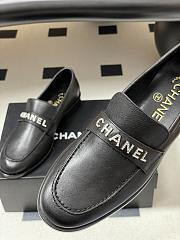 Chanel Calfskin Loafers with Strass Black - 6