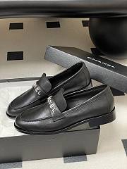 Chanel Calfskin Loafers with Strass Black - 5