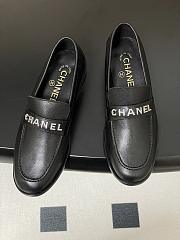 Chanel Calfskin Loafers with Strass Black - 4