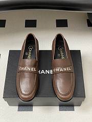 Chanel Calfskin Loafers with Strass Dark Brown - 5
