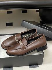 Chanel Calfskin Loafers with Strass Dark Brown - 6