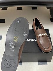 Chanel Calfskin Loafers with Strass Dark Brown - 4