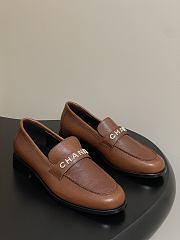 Chanel Calfskin Loafers with Strass Brown - 1