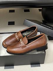 Chanel Calfskin Loafers with Strass Brown - 5