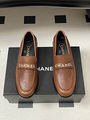 Chanel Calfskin Loafers with Strass Brown - 3