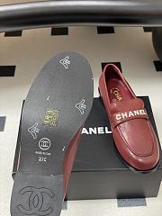 Chanel Calfskin Loafers with Strass Red - 6