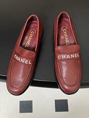 Chanel Calfskin Loafers with Strass Red - 5