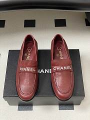 Chanel Calfskin Loafers with Strass Red - 4