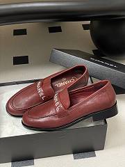 Chanel Calfskin Loafers with Strass Red - 3
