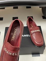Chanel Calfskin Loafers with Strass Red - 2