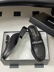 Chanel Calfskin Mule with Strass Black - 6