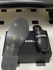 Chanel Calfskin Mule with Strass Black - 5