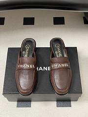 Chanel Calfskin Mule with Strass Dark Brown - 5