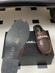 Chanel Calfskin Mule with Strass Dark Brown - 4