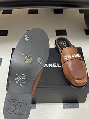 Chanel Calfskin Mule with Strass Brown - 6
