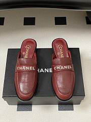 Chanel Calfskin Mule with Strass Red - 5