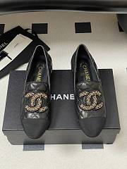 Chanel Quilted Loafers Gold CC Embellished Black - 6