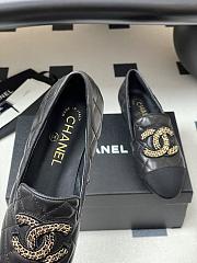 Chanel Quilted Loafers Gold CC Embellished Black - 2