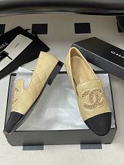 Chanel Quilted Loafers Gold CC Embellished Black Beige - 5