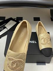 Chanel Quilted Loafers Gold CC Embellished Black Beige - 3