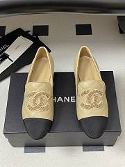 Chanel Quilted Loafers Gold CC Embellished Black Beige - 2