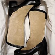 Chanel High Boots Suede Calfskin & Lambskin Beige & Black - 3