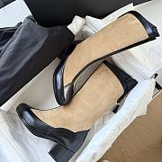 Chanel High Boots Suede Calfskin & Lambskin Beige & Black - 2