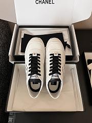 Chanel Sneakers Suede Calfskin & Grained Calfskin White & Black - 6