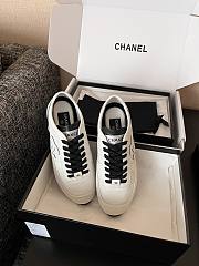 Chanel Sneakers Suede Calfskin & Grained Calfskin White & Black - 5