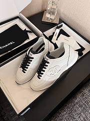 Chanel Sneakers Suede Calfskin & Grained Calfskin White & Black - 2