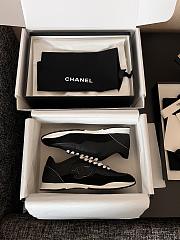 Chanel Sneakers Suede Calfskin & Grained Calfskin Black - 3