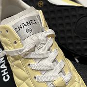Chanel Sneakers Shiny Calfskin Suede Calfskin Light Yellow & White - 3