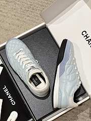 Chanel Sneakers Shiny Calfskin Suede Calfskin Light Blue & White - 5