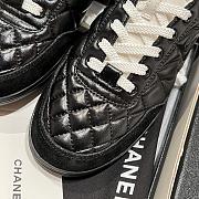 Chanel Sneakers Shiny Calfskin Suede Calfskin Black & White - 6
