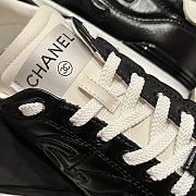Chanel Sneakers Shiny Calfskin Suede Calfskin Black & White - 5