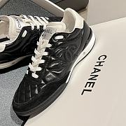 Chanel Sneakers Shiny Calfskin Suede Calfskin Black & White - 2