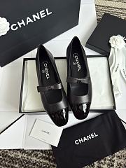 Chanel Mary Janes Lambskin and Patent Calfskin Black - 1