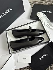 Chanel Mary Janes Lambskin and Patent Calfskin Black - 4