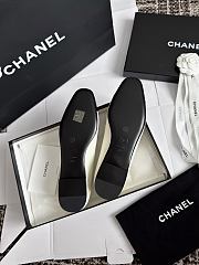 Chanel Mary Janes Lambskin and Patent Calfskin Ivory & Black - 6