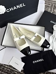 Chanel Mary Janes Lambskin and Patent Calfskin Ivory & Black - 2