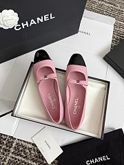 Chanel Mary Janes Lambskin and Patent Calfskin Pink & Black - 5