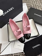 Chanel Mary Janes Lambskin and Patent Calfskin Pink & Black - 6