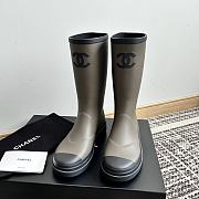 Chanel Rain Boots Khaki - 2